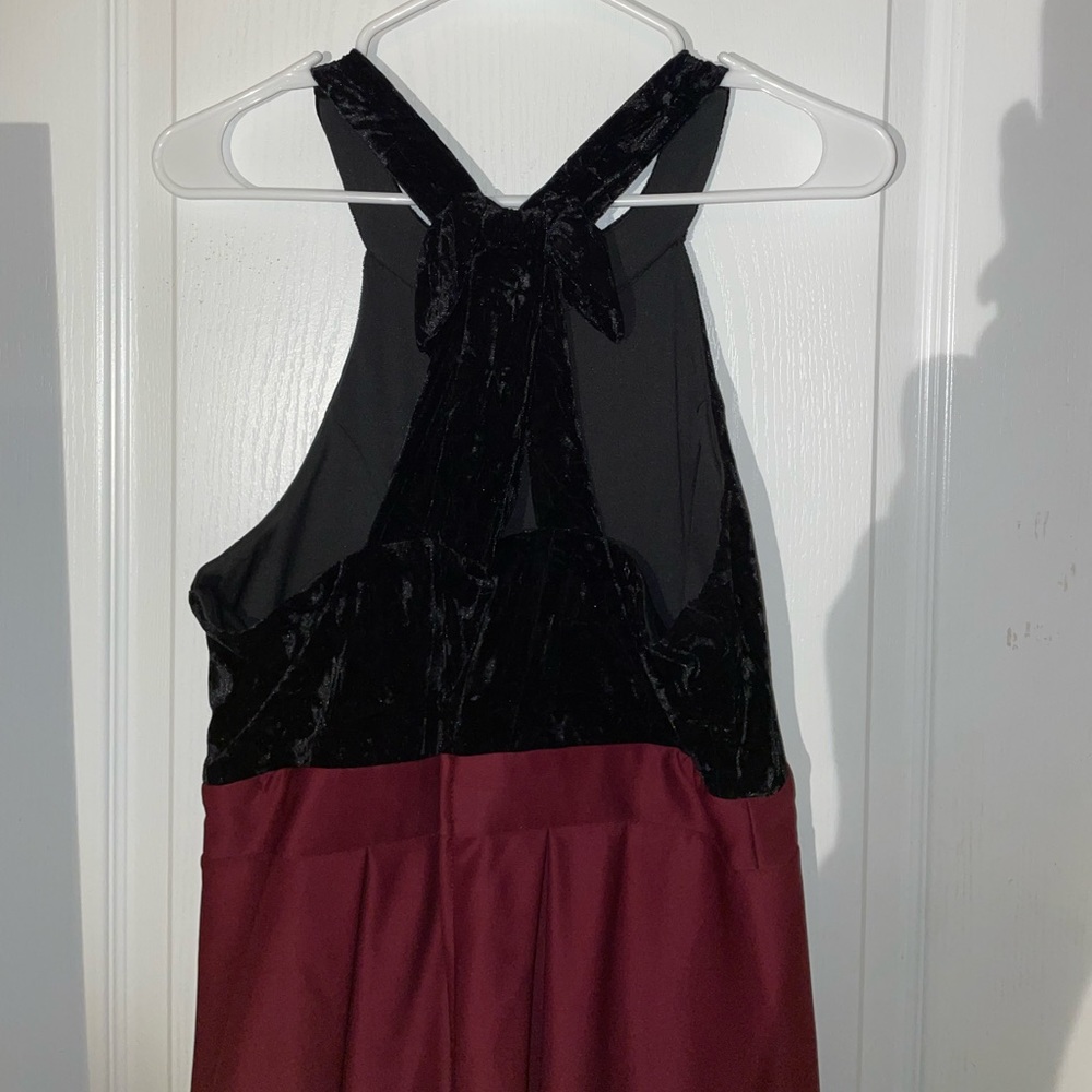 half velvet dress